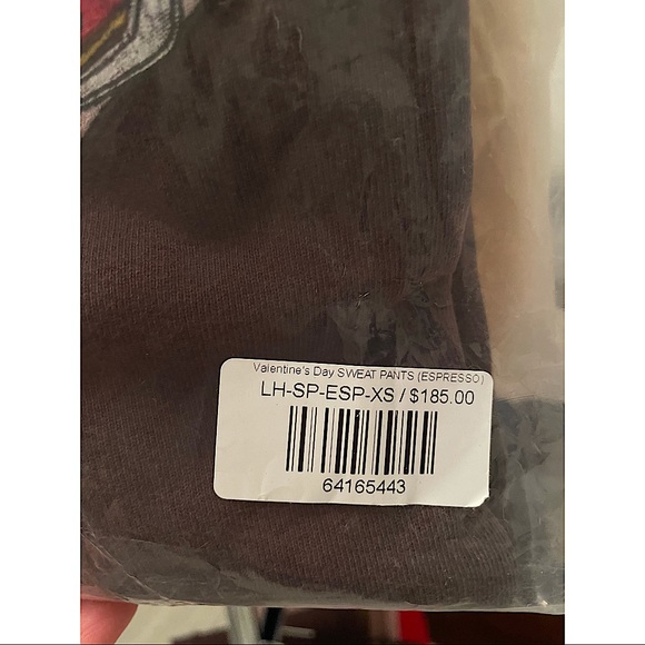 Cherry LA Valentines Day Sweat Pants Espresso XS - Picture 8 of 11